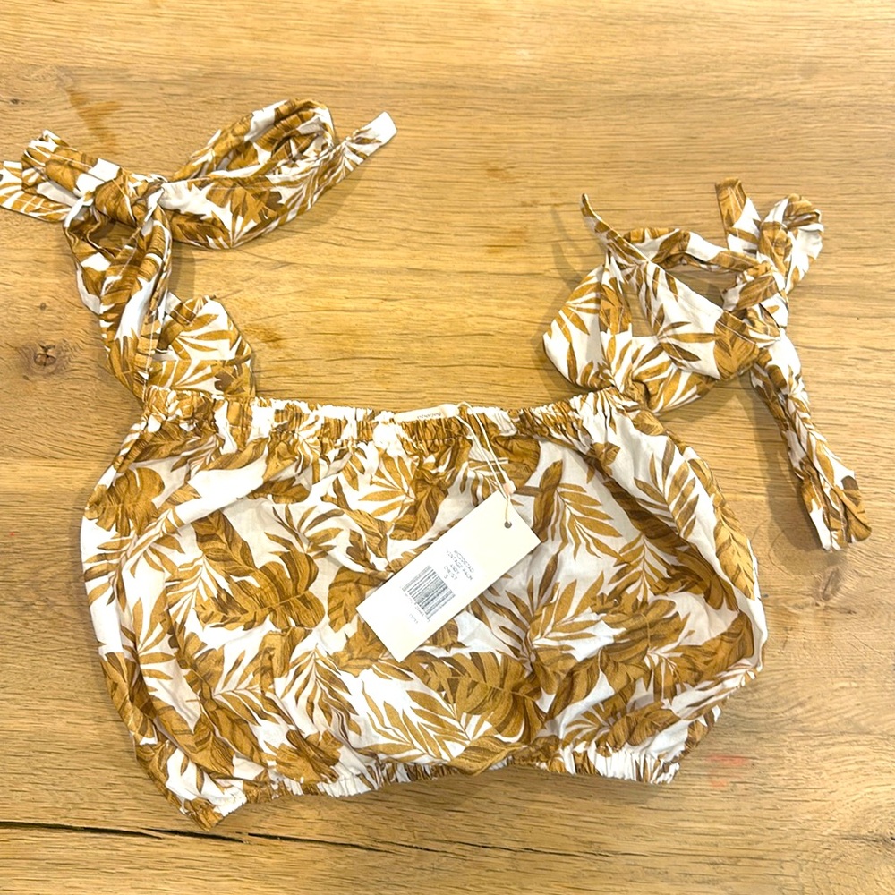 Eberjey beach crop top palm trees